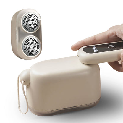 Compact Electric Lint Remover with LED Display & Dual Head - USB Rechargeable(Dark green)
