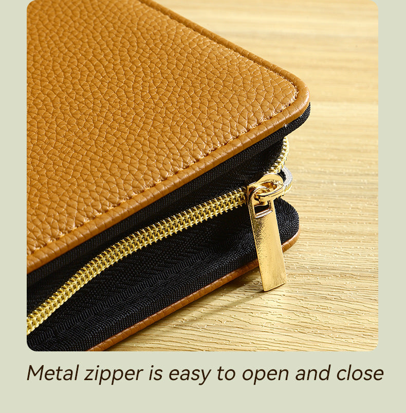 Green PU Leather Zippered Photo Album - Holds 240 3" Prints