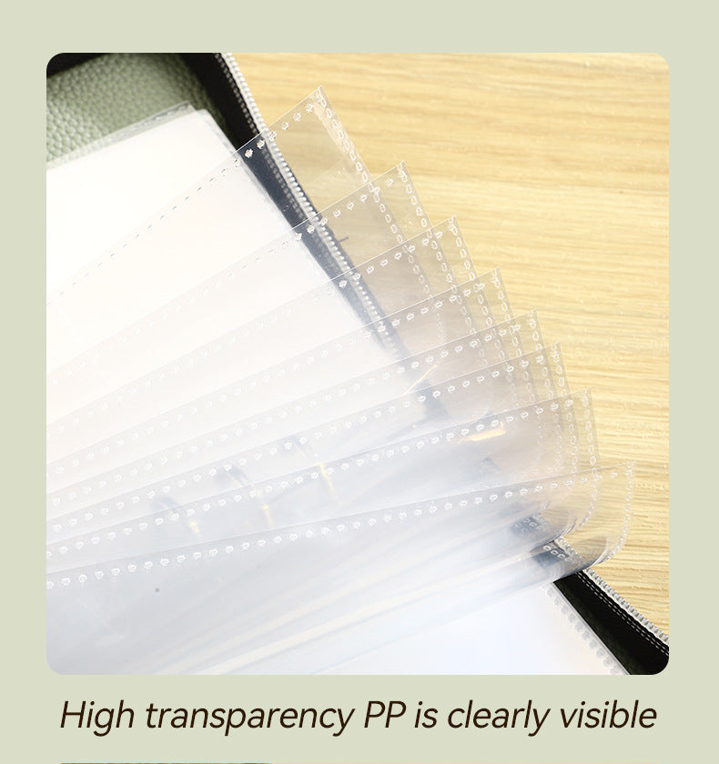 Gray PU Leather Zippered Photo Album - Holds 240 3 Prints"