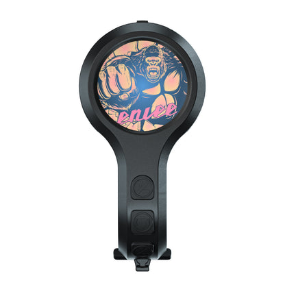 Black Style C Ultra-Loud Electric Bike Horn - 130dB USB Rechargeable, IPX6 Waterproof, Easy Mount Bicycle Safety Bell