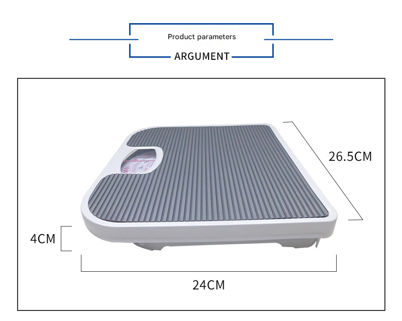 Light Gray Classic Mechanical Bathroom Scale - Battery-Free Analog Body Weight Scale with Non-Slip Platform